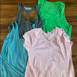 4 workout tops in size XL